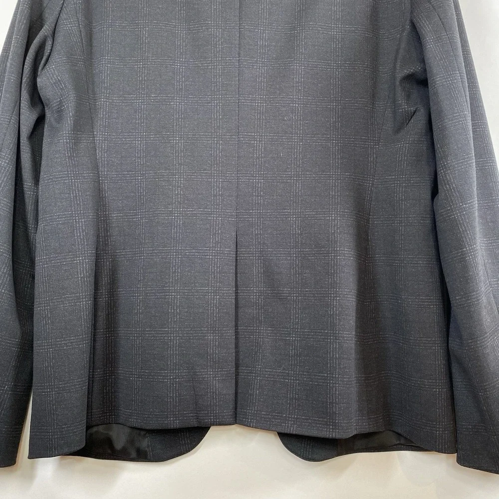 Zara Mens Gray Plaid Check Sport Coat Suit Blazer Jacket Size 40 Two Button